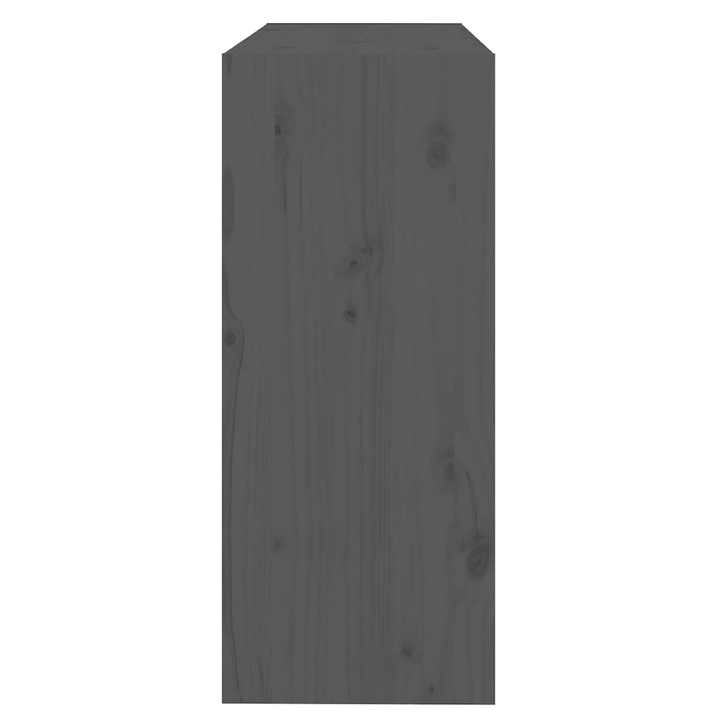 Βιβλιοθήκη/Διαχωριστικό Χώρου Γκρι 80x30x71,5 εκ. Μασίφ Πεύκο