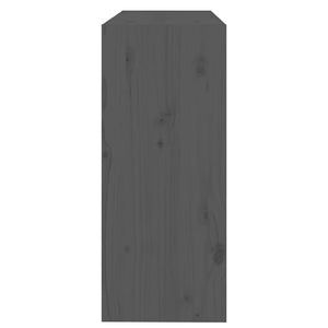 Βιβλιοθήκη/Διαχωριστικό Χώρου Γκρι 80x30x71,5 εκ. Μασίφ Πεύκο