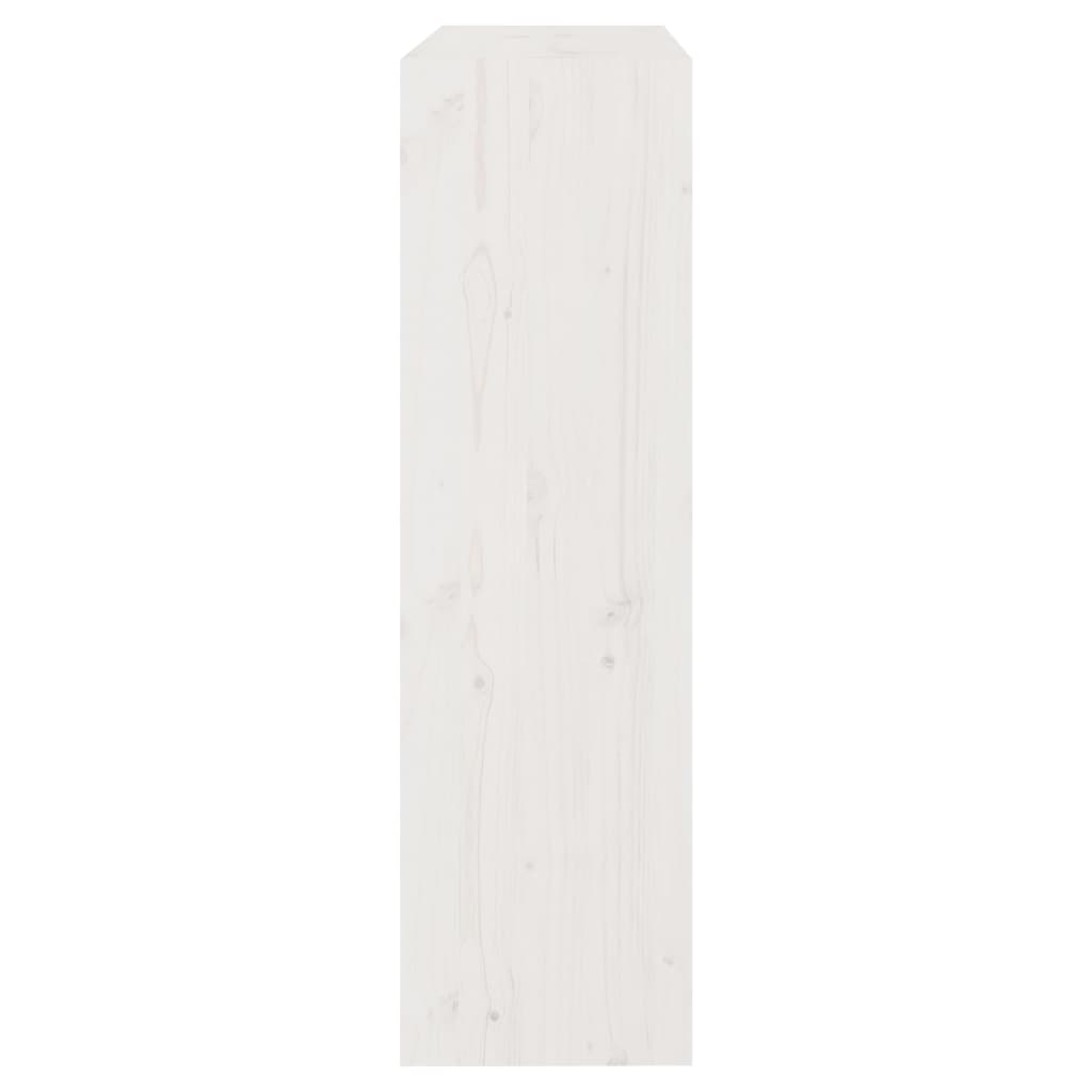 Βιβλιοθήκη/Διαχωριστικό Χώρου Λευκή 80x30x103,5 εκ. Μασίφ Πεύκο - Pakobazaar