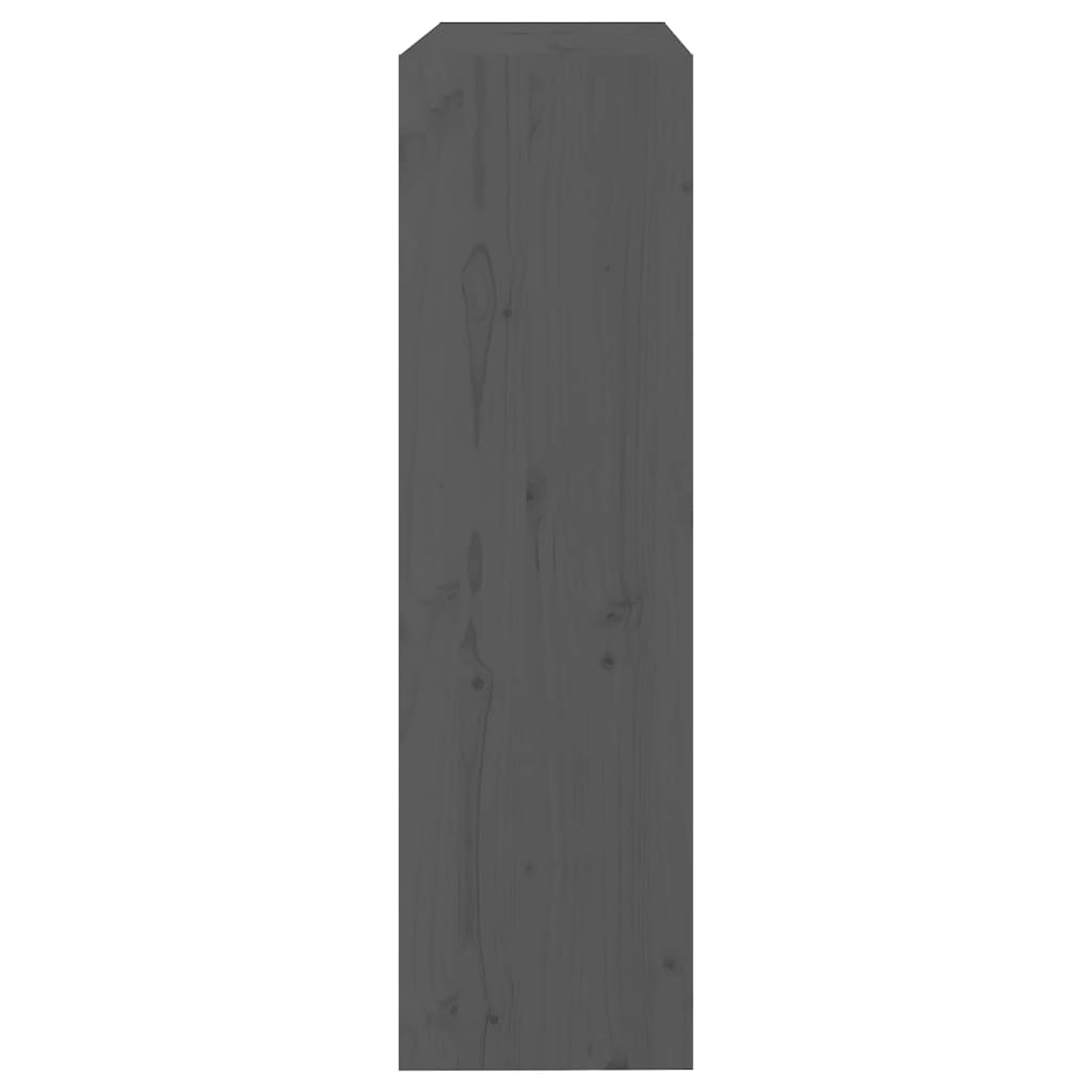 Βιβλιοθήκη/Διαχωριστικό Χώρου Γκρι 80x30x103,5 εκ. Μασίφ Πεύκο