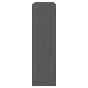 Βιβλιοθήκη/Διαχωριστικό Χώρου Γκρι 80x30x103,5 εκ. Μασίφ Πεύκο
