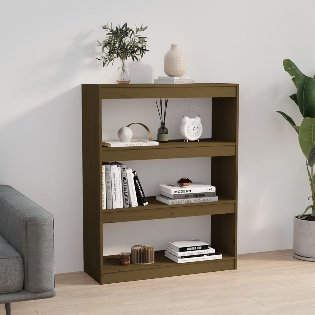 Βιβλιοθήκη/Διαχωριστικό Χώρου Μελί 80x30x103,5 εκ. Ξύλο Πεύκου