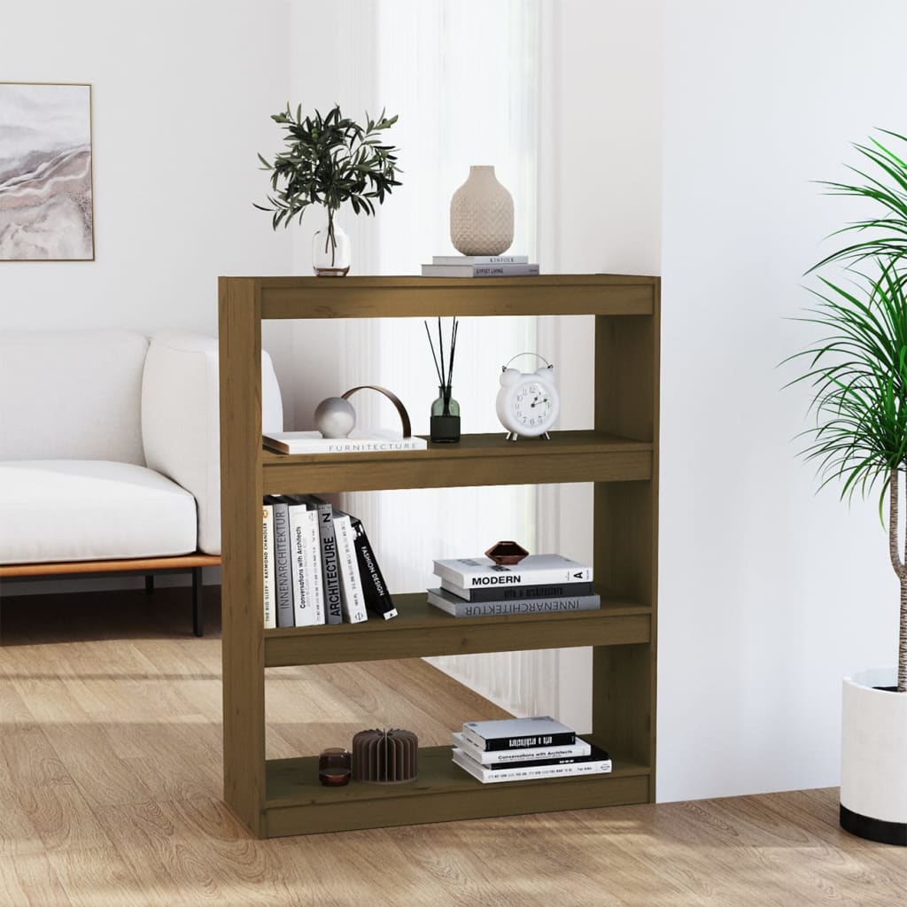 Βιβλιοθήκη/Διαχωριστικό Χώρου Μελί 80x30x103,5 εκ. Ξύλο Πεύκου