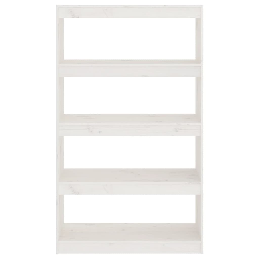 Βιβλιοθήκη/Διαχωριστικό Χώρου Λευκή 80x30x135,5 εκ. Μασίφ Πεύκο - Pakobazaar
