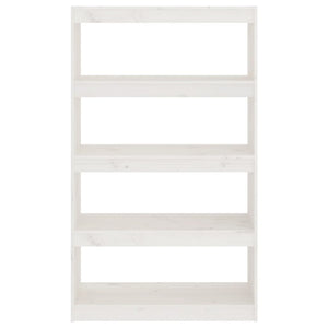 Βιβλιοθήκη/Διαχωριστικό Χώρου Λευκή 80x30x135,5 εκ. Μασίφ Πεύκο - Pakobazaar