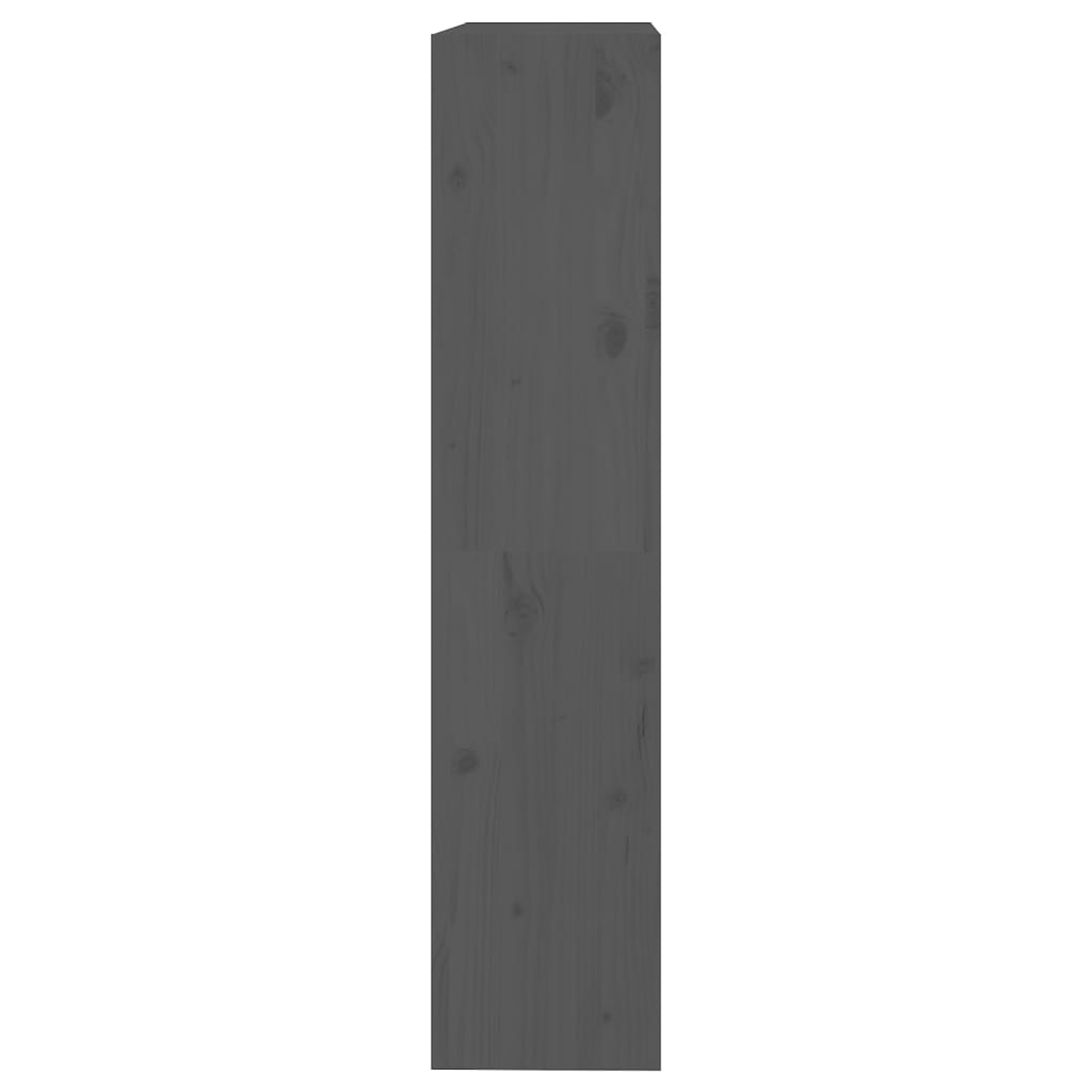 Βιβλιοθήκη/Διαχωριστικό Χώρου Γκρι 80x30x135,5 εκ. Μασίφ Πεύκο