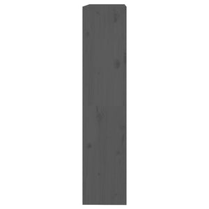 Βιβλιοθήκη/Διαχωριστικό Χώρου Γκρι 80x30x135,5 εκ. Μασίφ Πεύκο