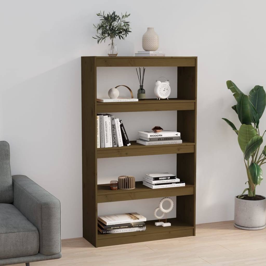 Βιβλιοθήκη/Διαχωριστικό Χώρου Μελί 80x30x135,5 εκ. Ξύλο Πεύκου