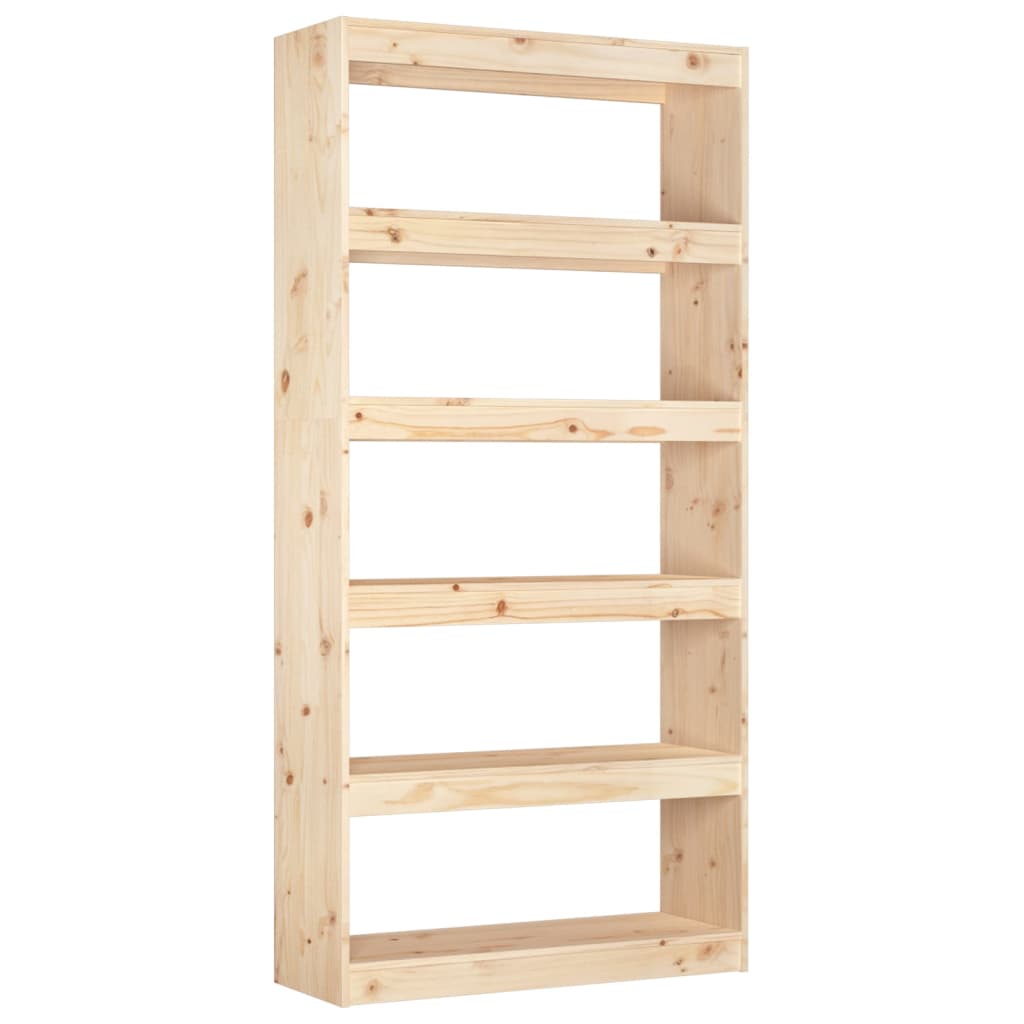 Βιβλιοθήκη/Διαχωριστικό Χώρου 80x30x167,4 εκ. Μασίφ Ξύλο Πεύκου - Pakobazaar