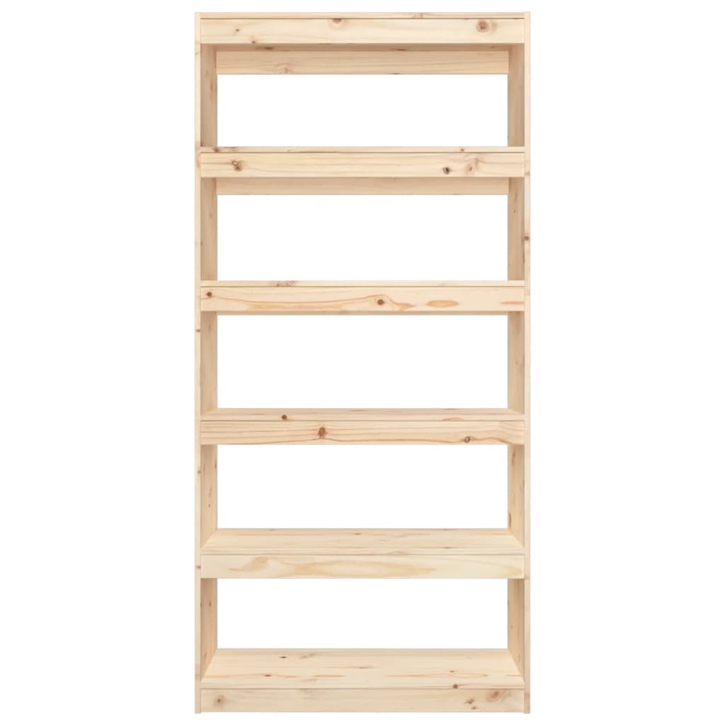 Βιβλιοθήκη/Διαχωριστικό Χώρου 80x30x167,4 εκ. Μασίφ Ξύλο Πεύκου - Pakobazaar