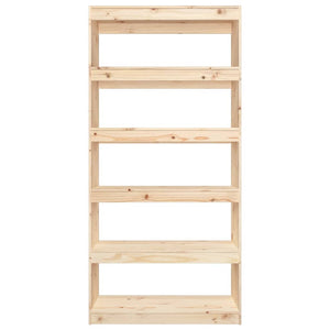 Βιβλιοθήκη/Διαχωριστικό Χώρου 80x30x167,4 εκ. Μασίφ Ξύλο Πεύκου