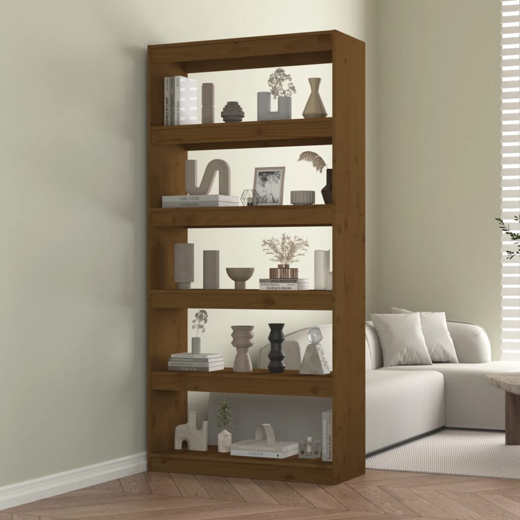 Βιβλιοθήκη/Διαχωριστικό Χώρου Μελί 80x30x167,4 εκ. Ξύλο Πεύκου - Pakobazaar