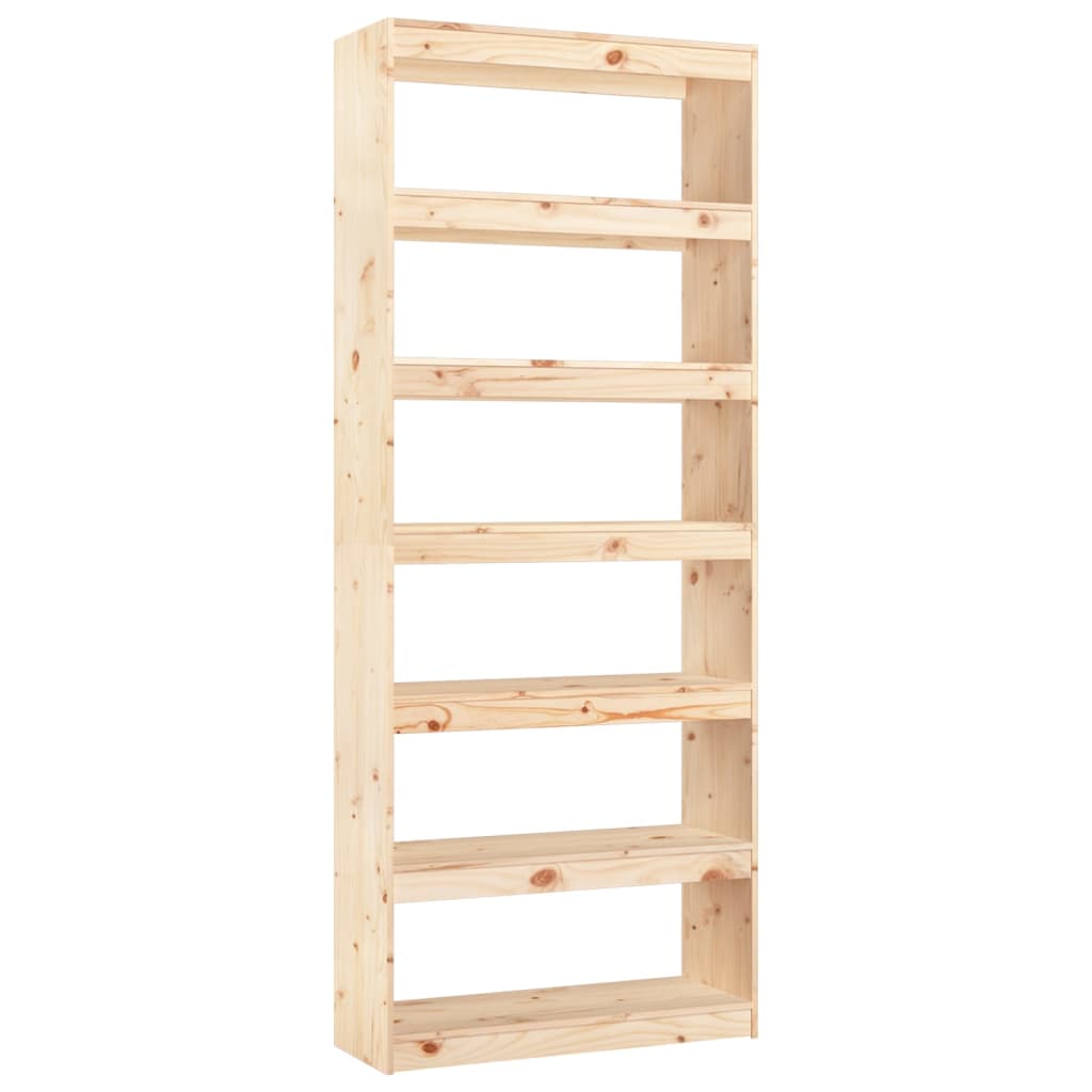 Βιβλιοθήκη/Διαχωριστικό Χώρου 80x30x199,5 εκ. Μασίφ Ξύλο Πεύκου - Pakobazaar