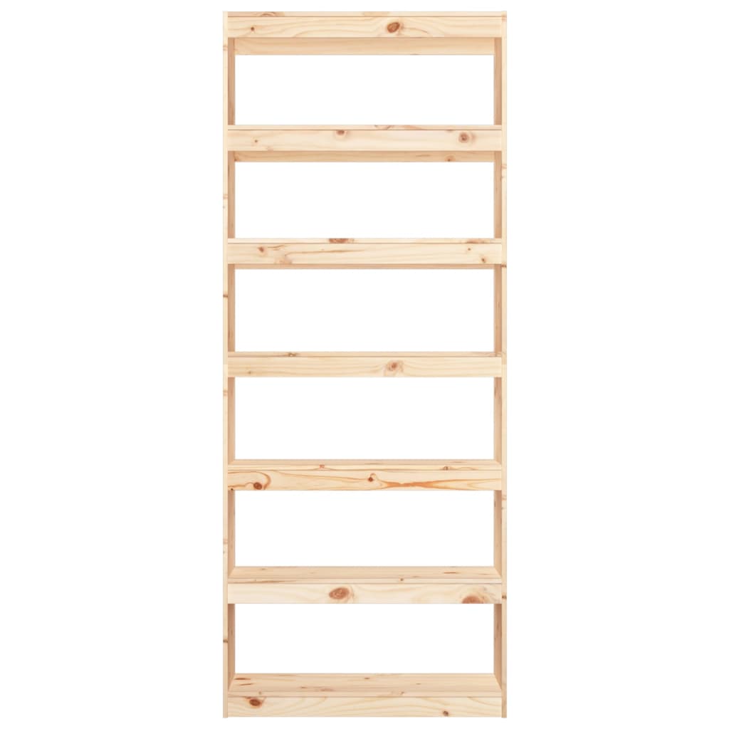 Βιβλιοθήκη/Διαχωριστικό Χώρου 80x30x199,5 εκ. Μασίφ Ξύλο Πεύκου - Pakobazaar