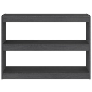 Βιβλιοθήκη/Διαχωριστικό Χώρου Γκρι 100x30x71,5 εκ. Ξύλο Πεύκου