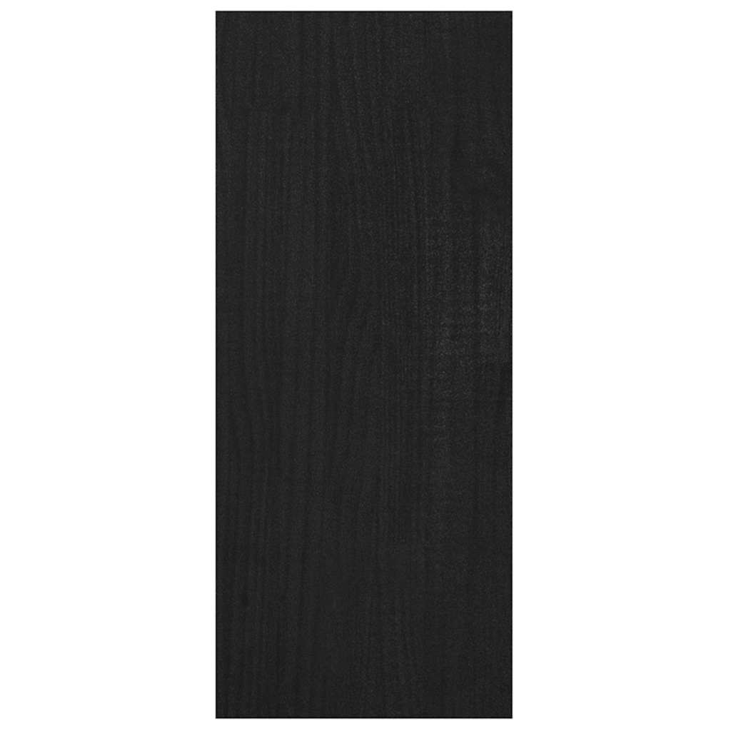 Βιβλιοθήκη/Διαχωριστικό Χώρου Μαύρο 100x30x71,5 εκ. Ξύλο Πεύκου