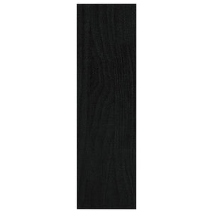 Βιβλιοθήκη/Διαχωριστικό Χώρου Μαύρο 100x30x103 εκ. Ξύλο Πεύκου