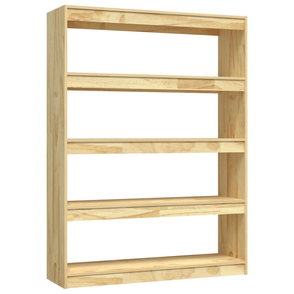 Βιβλιοθήκη/Διαχωριστικό Χώρου 100x30x135,5εκ. Μασίφ Ξύλο Πεύκου
