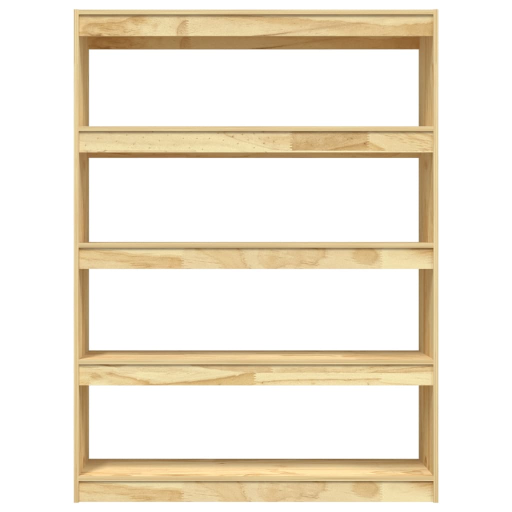 Βιβλιοθήκη/Διαχωριστικό Χώρου 100x30x135,5εκ. Μασίφ Ξύλο Πεύκου