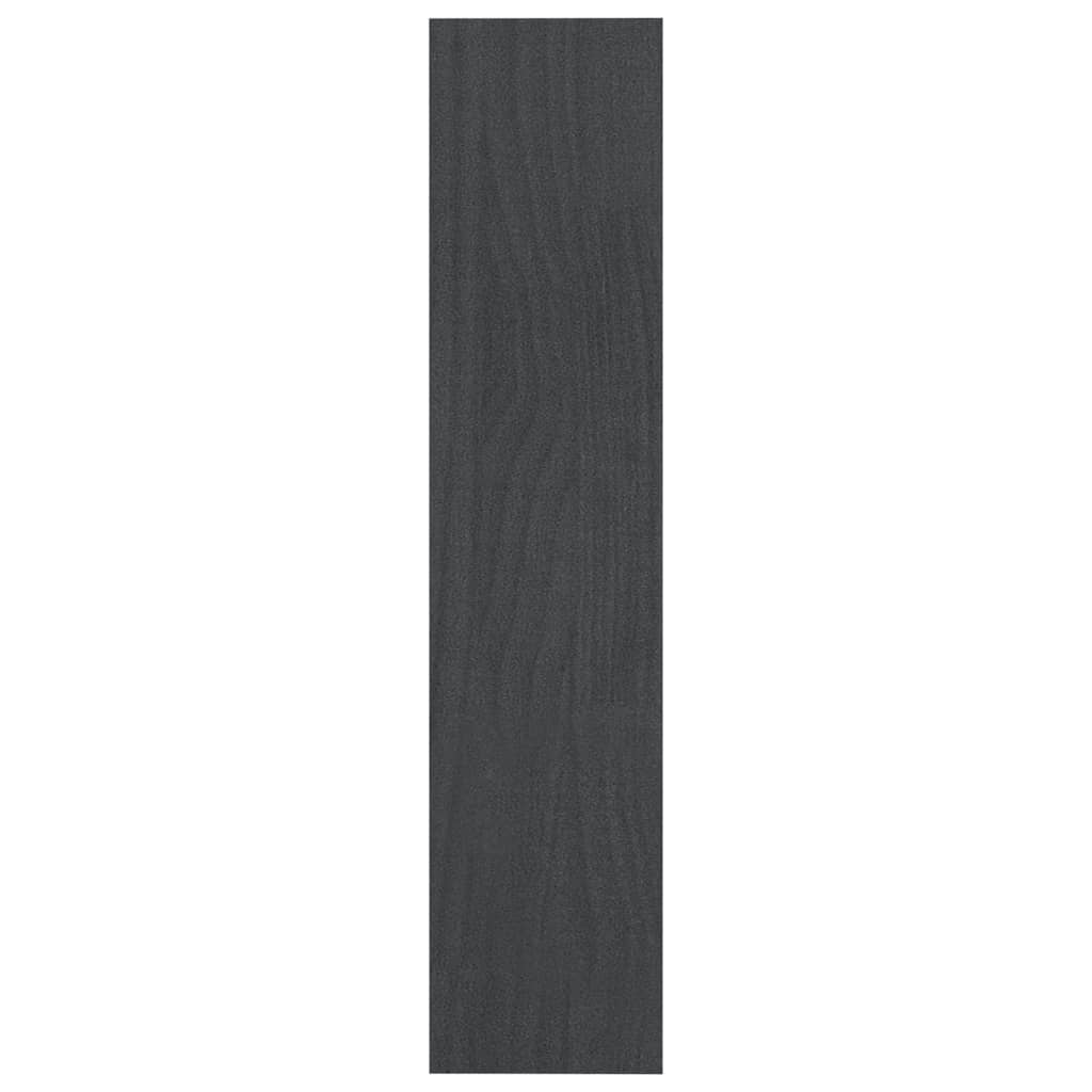 Βιβλιοθήκη/Διαχωριστικό Χώρου Γκρι 100x30x135,5 εκ. Ξύλο Πεύκου