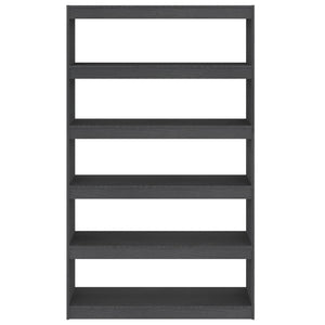 Βιβλιοθήκη/Διαχωριστικό Χώρου Γκρι 100x30x167,5 εκ. Ξύλο Πεύκου