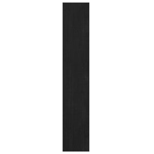 Βιβλιοθήκη/Διαχωριστικό Χώρου Μαύρο 100x30x167,5 εκ Ξύλο Πεύκου