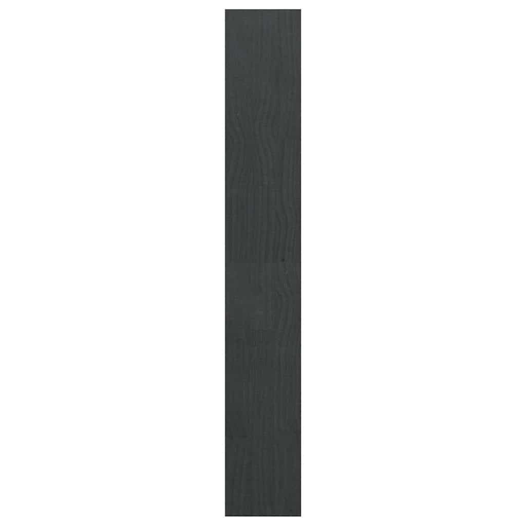 Βιβλιοθήκη/Διαχωριστικό Χώρου Γκρι 100x30x200 εκ. Ξύλο Πεύκου