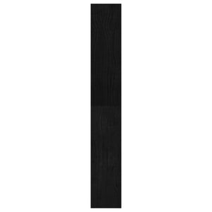 Βιβλιοθήκη/Διαχωριστικό Χώρου Μαύρο 100x30x200 εκ. Ξύλο Πεύκου - Pakobazaar