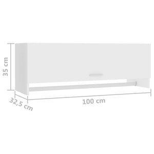 Ντουλάπα Λευκή 100 x 32,5 x 35 εκ. από Επεξ. Ξύλο - Pakobazaar