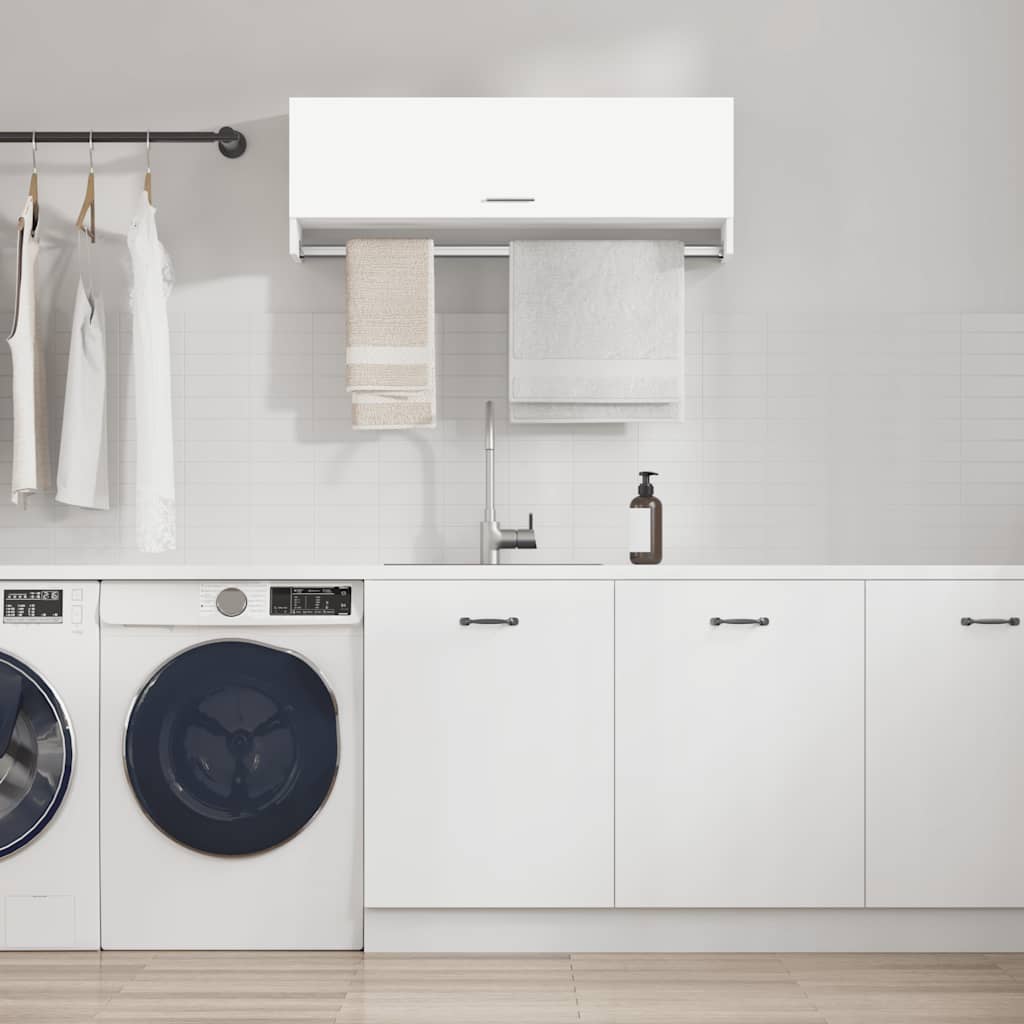 Ντουλάπα Λευκή 100 x 32,5 x 35 εκ. από Επεξ. Ξύλο - Pakobazaar