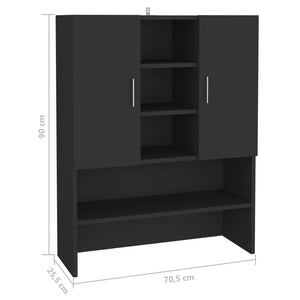 Ντουλάπι Πλυντηρίου Μαύρο 70,5 x 25,5 x 90 εκ. - Pakobazaar