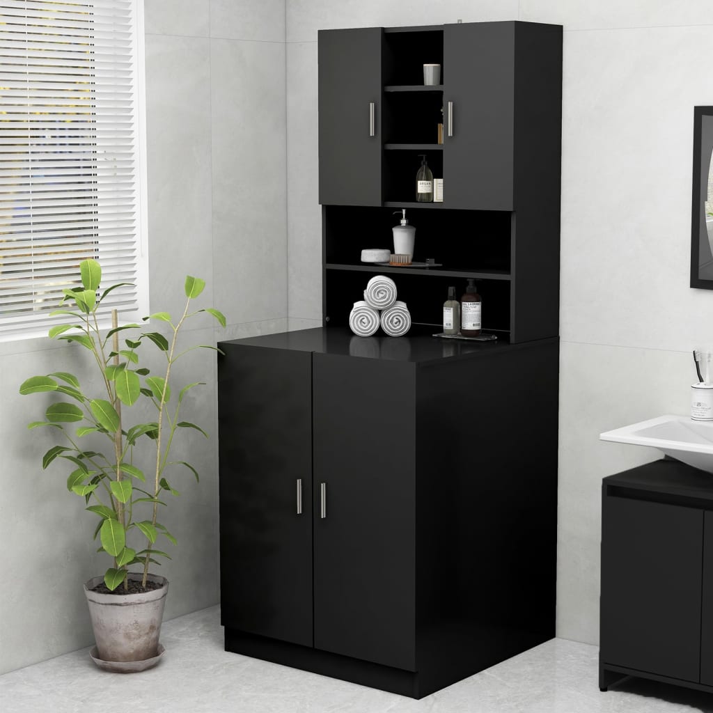 Ντουλάπι Πλυντηρίου Μαύρο 70,5 x 25,5 x 90 εκ. - Pakobazaar