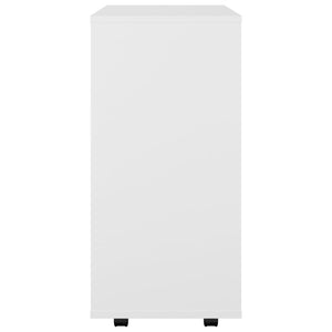 Ντουλάπι Τροχήλατο Λευκό 60 x 35 x 75 εκ. από Επεξ. Ξύλο - Pakobazaar
