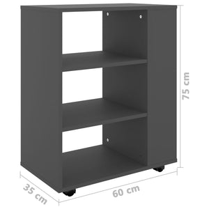 Ντουλάπι Τροχήλατο Γκρι 60 x 35 x 75 εκ. από Μοριοσανίδα