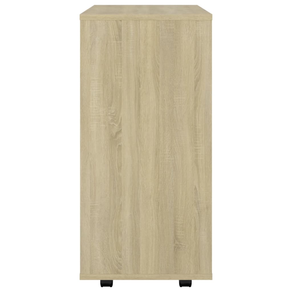 Ντουλάπι Τροχήλατο Sonoma Δρυς 60 x 35 x 75 εκ. από Επεξ. Ξύλο
