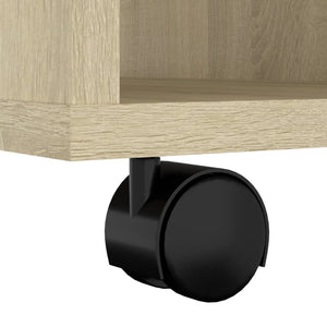 Ντουλάπι Τροχήλατο Sonoma Δρυς 60 x 35 x 75 εκ. από Επεξ. Ξύλο