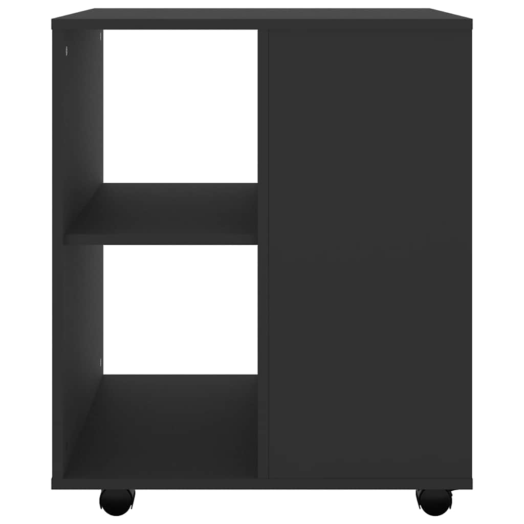 Ντουλάπι Τροχήλατο Μαύρο 60 x 53 x 72 εκ. από Επεξ. Ξύλο