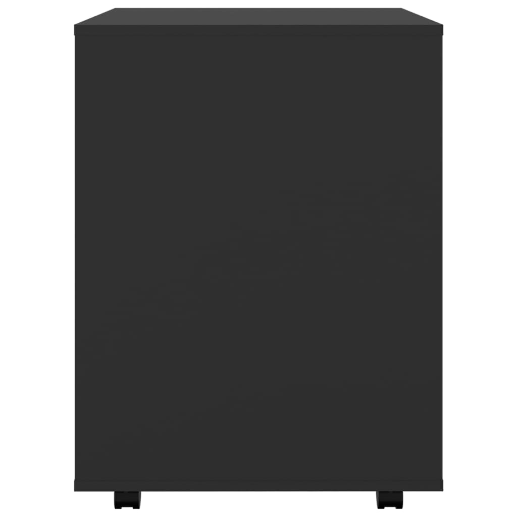 Ντουλάπι Τροχήλατο Μαύρο 60 x 53 x 72 εκ. από Επεξ. Ξύλο - Pakobazaar