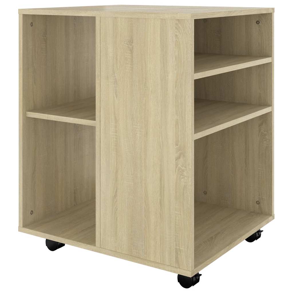 Ντουλάπι Τροχήλατο Sonoma Δρυς 60x53x72 εκ. Επεξ. Ξύλο