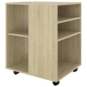 Ντουλάπι Τροχήλατο Sonoma Δρυς 60x53x72 εκ. Επεξ. Ξύλο