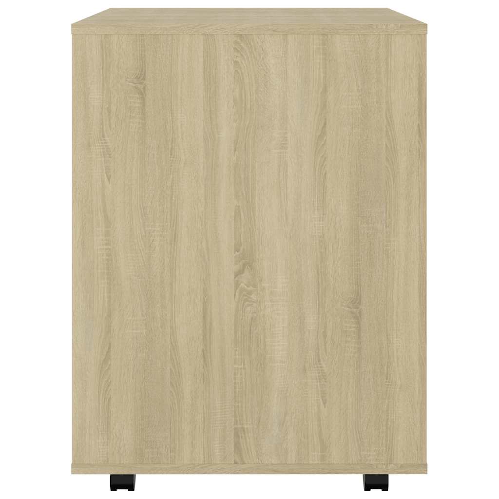Ντουλάπι Τροχήλατο Sonoma Δρυς 60x53x72 εκ. Επεξ. Ξύλο