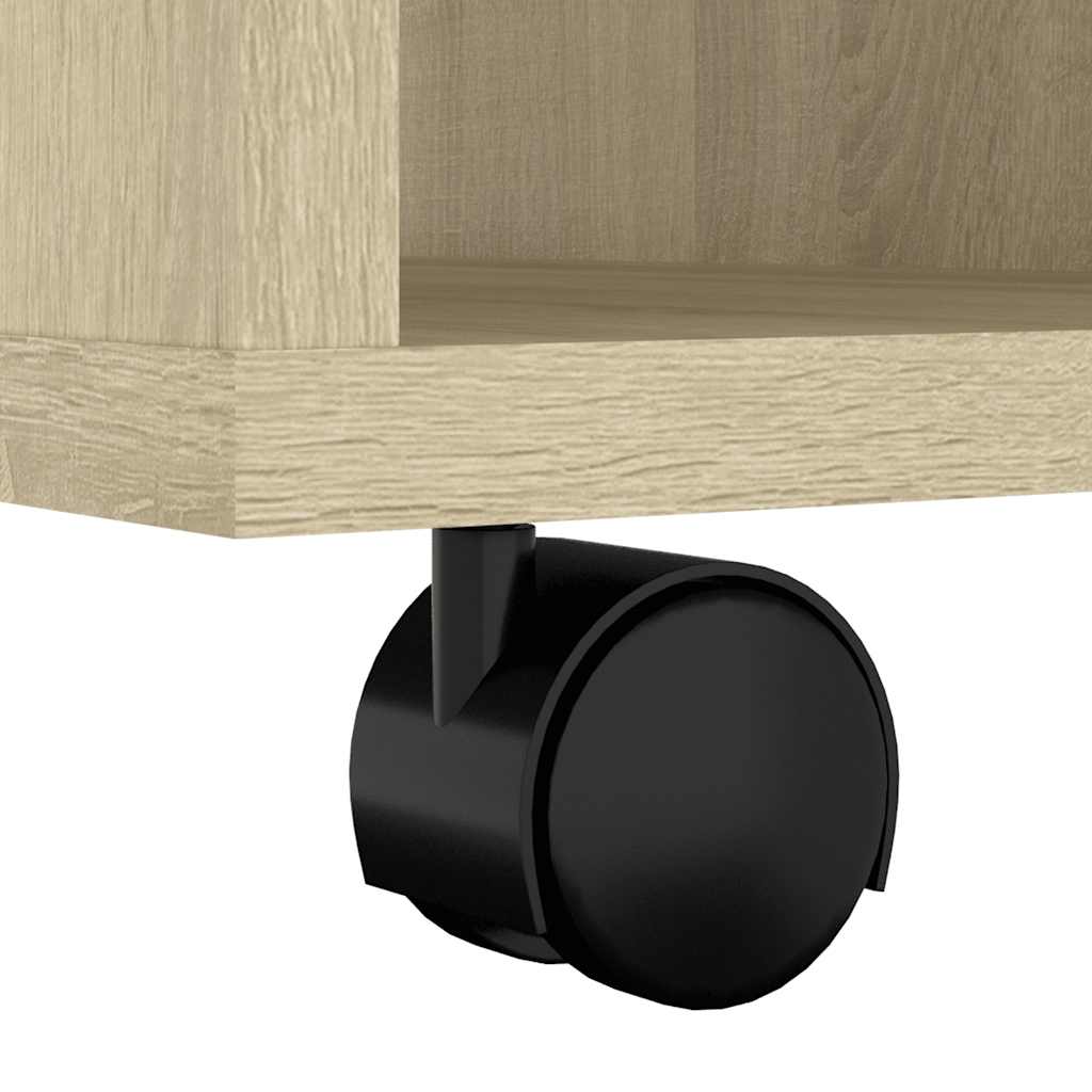 Ντουλάπι Τροχήλατο Sonoma Δρυς 60x53x72 εκ. Επεξ. Ξύλο