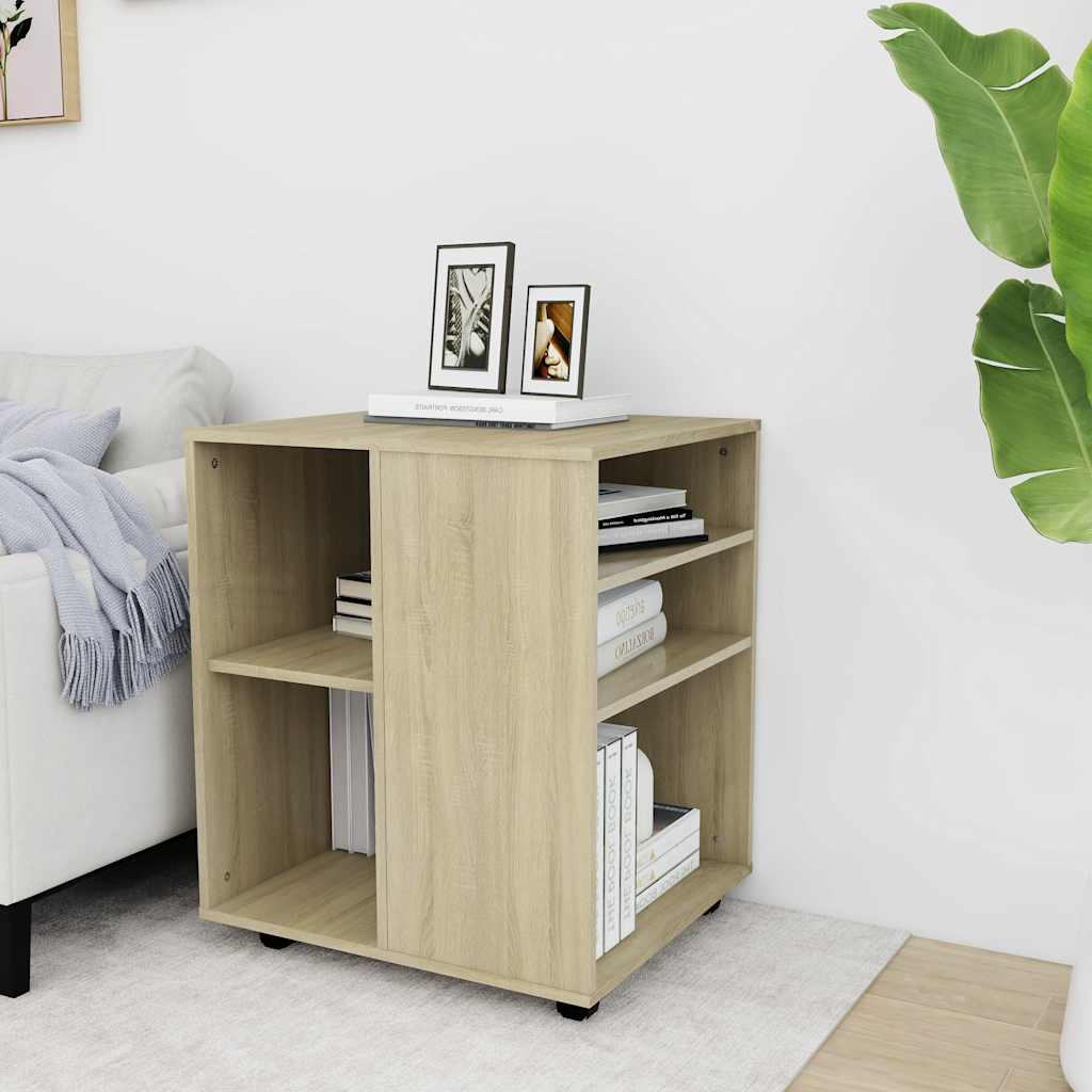 Ντουλάπι Τροχήλατο Sonoma Δρυς 60x53x72 εκ. Επεξ. Ξύλο