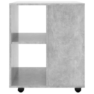 Ντουλάπι Τροχήλατο Γκρι Σκυροδέματος 60x53x72 εκ. Επεξ. Ξύλο - Pakobazaar