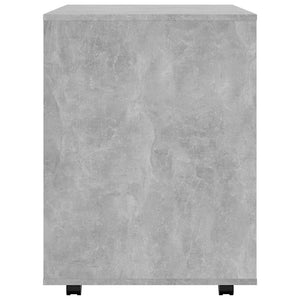 Ντουλάπι Τροχήλατο Γκρι Σκυροδέματος 60x53x72 εκ. Επεξ. Ξύλο - Pakobazaar