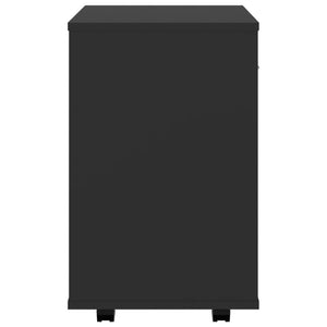 Ντουλάπι Τροχήλατο Μαύρο 46 x 36 x 59 εκ. από Επεξ. Ξύλο