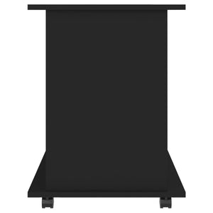 Ντουλάπι Τροχήλατο Μαύρο 60 x 45 x 60 εκ. από Επεξ. Ξύλο