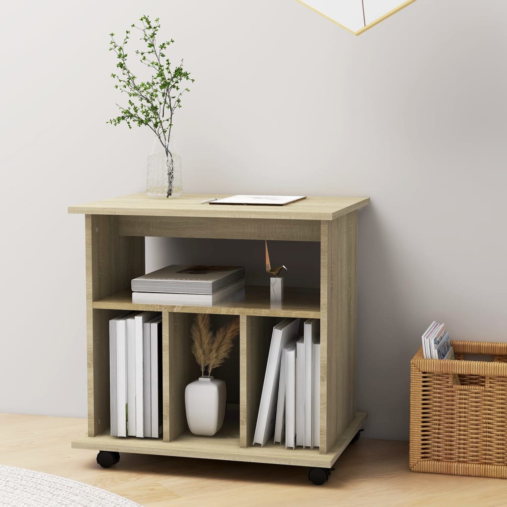 Ντουλάπι Τροχήλατο Sonoma Δρυς 60 x 45 x 60 εκ. από Επεξ. Ξύλο - Pakobazaar