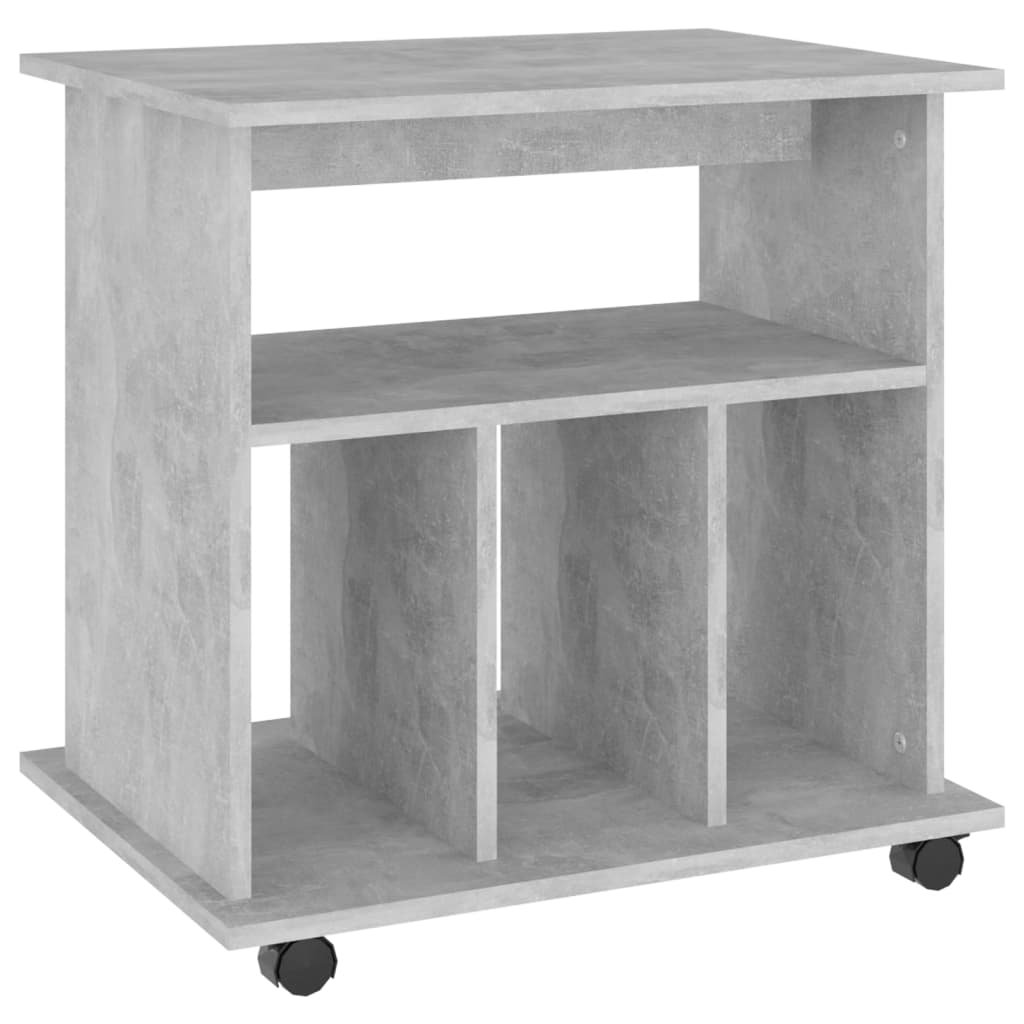Ντουλάπι Τροχήλατο Γκρι Σκυρ. 60 x 45 x 60 εκ. από Επεξ. Ξύλο - Pakobazaar