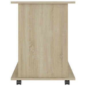 Ντουλάπι Τροχήλατο Λευκό/Sonoma Δρυς 60x45x60 εκ. Μοριοσανίδα